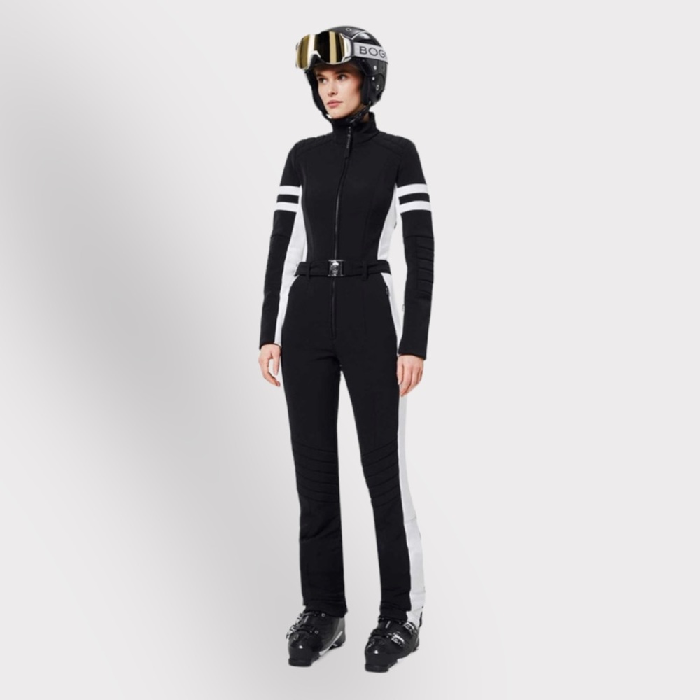 🎁 new BOGNER SPORT BLACK WHITE SKISUIT JUMPSUIT OVERALL SKI GEAR JACKET PANTS S